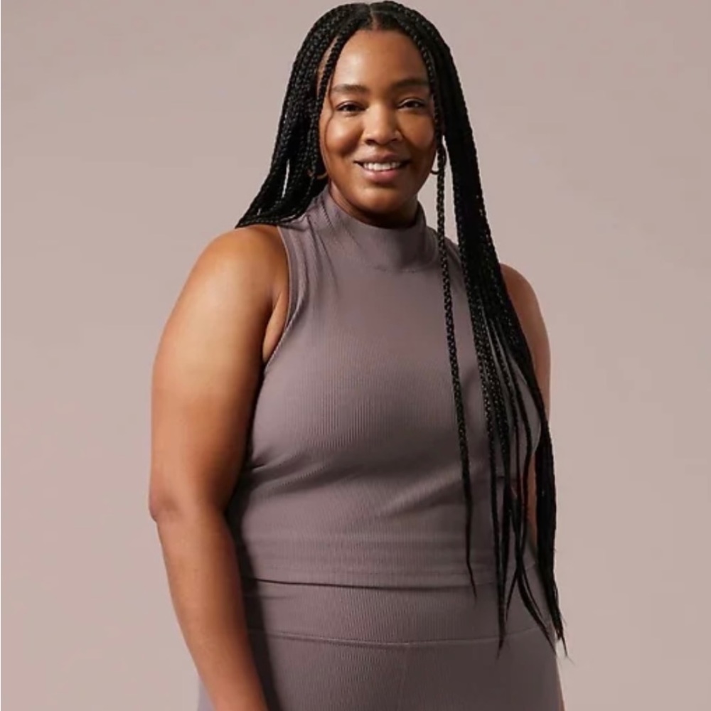 Athleta + Alicia Keys “Keys Rib Crop Tank” Color: Mauve